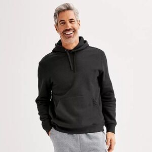 Tek Gear Black Hooded Sweatshirt Men's Hoodie‎ Performance Fleece NEW 2XL